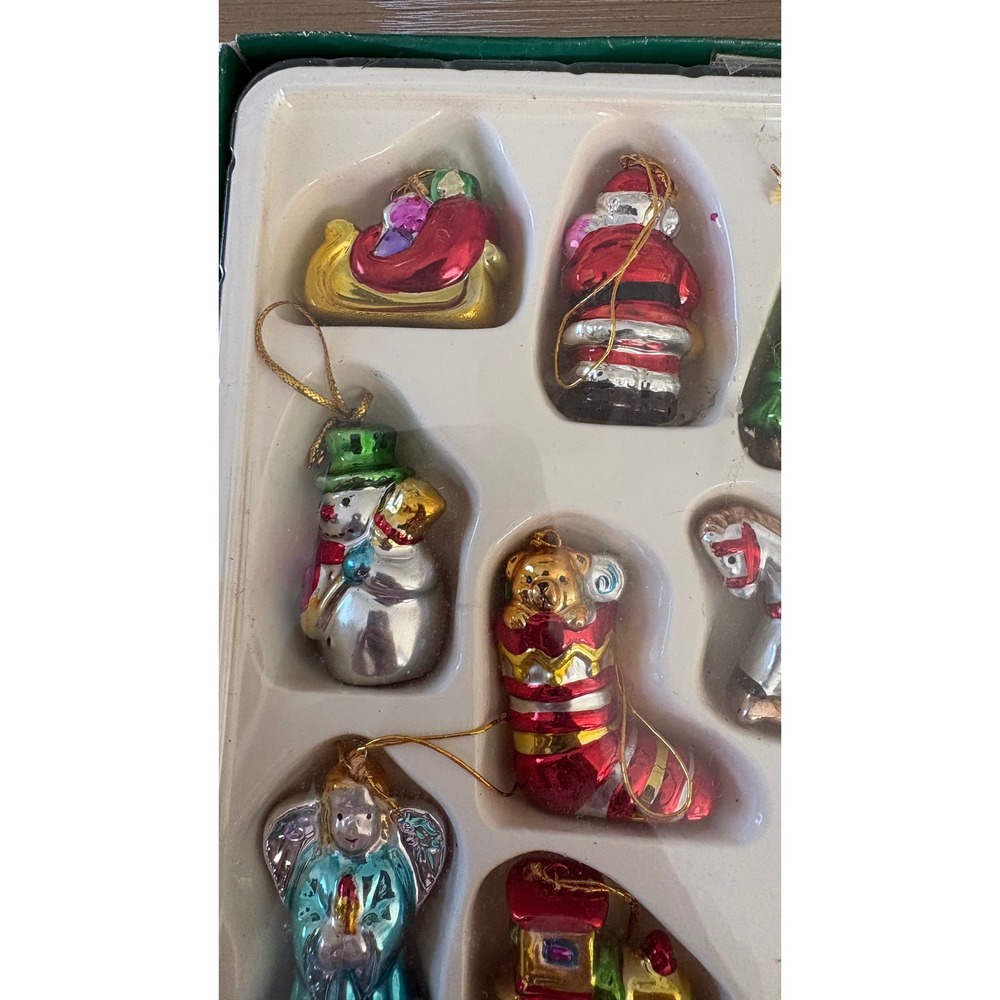 Kurt‎ S Adler Miniature Glass Christmas Ornaments Set of 12 Vintage Style H1256 - Picture 2 of 7